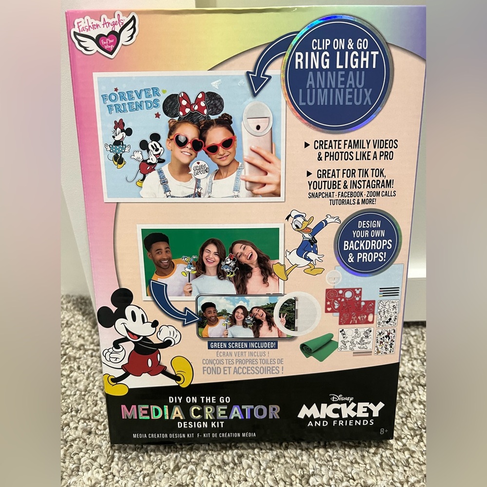 Disney Mickey & Friends Media Creator Kit Ring Light DIY New